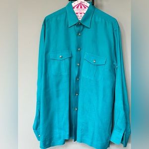 Paul Frederick Solid Linen Long Sleeve Shirt